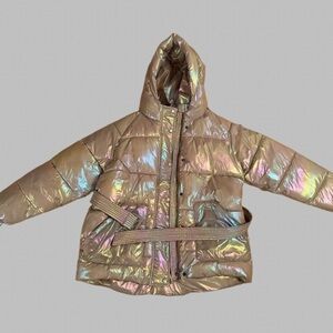 Tanzanite Puffer Jacket with Belt